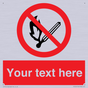 PF5212: Custom No Open Flames Sign