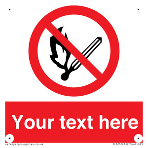 PF5212: Custom No Open Flames Sign