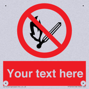 PF5212: Custom No Open Flames Sign
