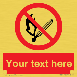 PF5212: Custom No Open Flames Sign