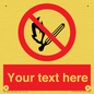 PF5212: Custom No Open Flames Sign