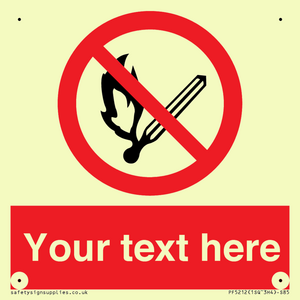 PF5212: Custom No Open Flames Sign