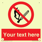 PF5212: Custom No Open Flames Sign