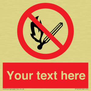 PF5212: Custom No Open Flames Sign