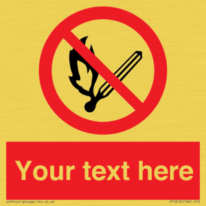 PF5212: Custom No Open Flames Sign