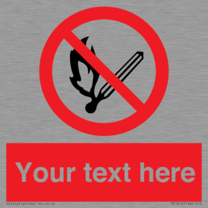 PF5212: Custom No Open Flames Sign