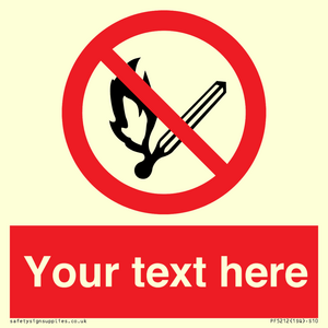 PF5212: Custom No Open Flames Sign