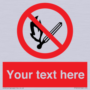 PF5212: Custom No Open Flames Sign