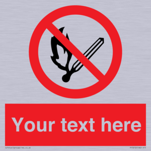 PF5212: Custom No Open Flames Sign