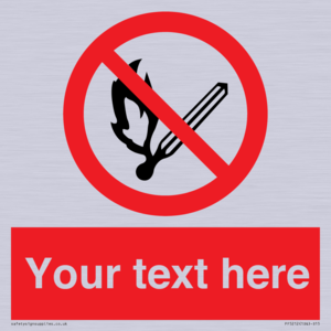 PF5212: Custom No Open Flames Sign