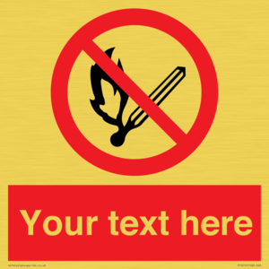 PF5212: Custom No Open Flames Sign