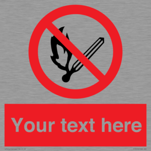 PF5212: Custom No Open Flames Sign