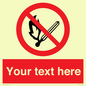PF5212: Custom No Open Flames Sign
