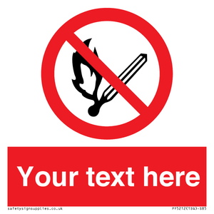 PF5212: Custom No Open Flames Sign