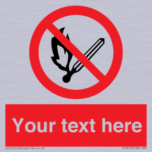 PF5212: Custom No Open Flames Sign