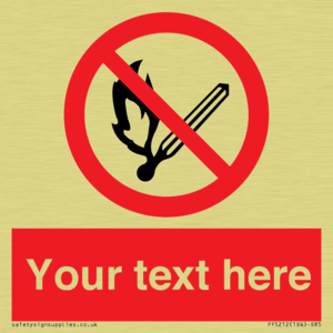 PF5212: Custom No Open Flames Sign