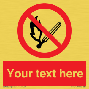PF5212: Custom No Open Flames Sign