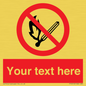 PF5212: Custom No Open Flames Sign