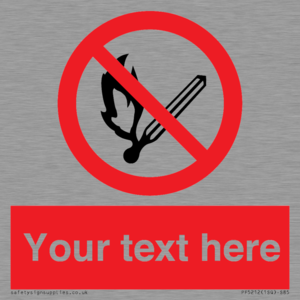 PF5212: Custom No Open Flames Sign