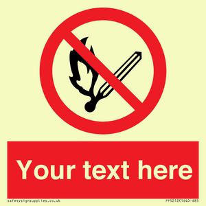PF5212: Custom No Open Flames Sign