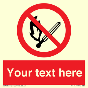 PF5212: Custom No Open Flames Sign