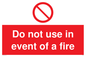 PF5509: Do not use in event of fire