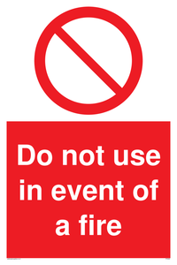 PF5509: Do not use in event of fire