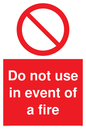 PF5509: Do not use in event of fire