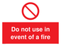 PF5509: Do not use in event of fire