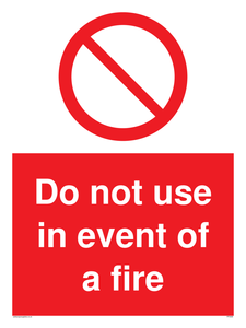 PF5509: Do not use in event of fire