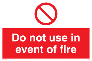 PF5509: Do not use in event of fire