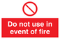 PF5509: Do not use in event of fire