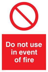 PF5509: Do not use in event of fire