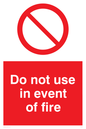 PF5509: Do not use in event of fire