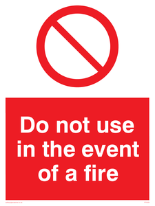 PF5509: Do not use in event of fire