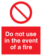 PF5509: Do not use in event of fire