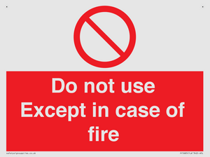 PF5685: Do not use except in case of fire
