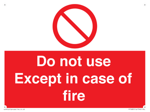 PF5685: Do not use except in case of fire