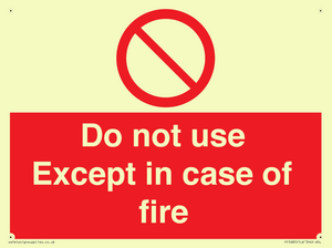 PF5685: Do not use except in case of fire