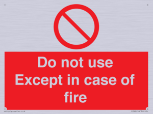 PF5685: Do not use except in case of fire