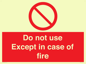 PF5685: Do not use except in case of fire