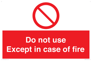 PF5685: Do not use except in case of fire