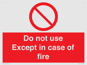 PF5685: Do not use except in case of fire