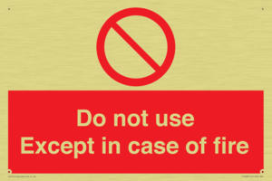 PF5685: Do not use except in case of fire