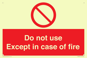 PF5685: Do not use except in case of fire