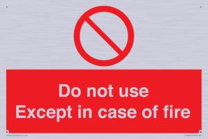 PF5685: Do not use except in case of fire