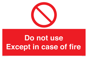 PF5685: Do not use except in case of fire