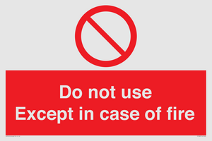 PF5685: Do not use except in case of fire