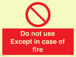 PF5685: Do not use except in case of fire