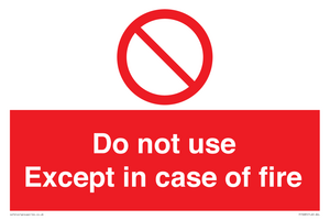 PF5685: Do not use except in case of fire